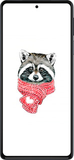 Силиконовый чехол Енот в шарфе для Motorola Edge 30 Pro - 4688u-2826 изображение 