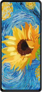 Силиконовый чехол Цветы желто-голубые для Motorola Edge 30 Pro - 5308u-2826 изображение 