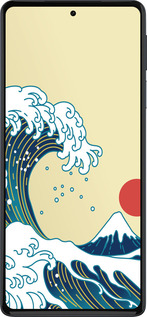 Силиконовый чехол Японские волны для Motorola Edge 30 Pro - 5533u-2826 изображение 