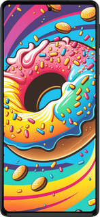 Силіконовий чехол Пончик веселка для Motorola Edge 30 Pro - 5584u-2826 изображение 