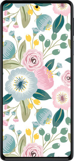 Силиконовый чехол Цветочные обои v2 для Motorola Edge 30 Pro - 5602u-2826 изображение 
