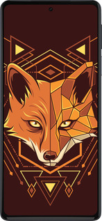 Силиконовый чехол Лиса геометрия для Motorola Edge 30 Pro - 5607u-2826 изображение 