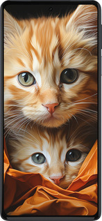 Силиконовый чехол Котики 2 для Motorola Edge 30 Pro - 5664u-2826 изображение 