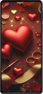 Силиконовый чехол Сердечки v3 для Motorola Edge 30 Pro - 5833u-2826 изображение 