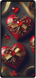 Силиконовый чехол Сердечки v4 для Motorola Edge 30 Pro - 5834u-2826 изображение 