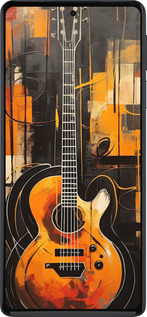 Силиконовый чехол Чехол для телефона Оранжевая Гитара для Motorola Edge 30 Pro - 5934u-2826 изображение 