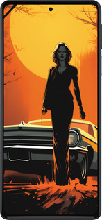 Силиконовый чехол Чехол для телефона Девушка возле автомобиля для Motorola Edge 30 Pro - 5946u-2826 изображение 