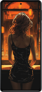 Силиконовый чехол Чехол для телефона Девушка в баре для Motorola Edge 30 Pro - 5947u-2826 изображение 