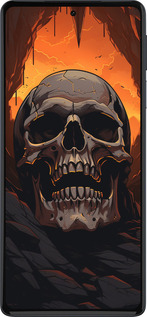 Силиконовый чехол Череп в пещере для Motorola Edge 30 Pro - 5959u-2826 изображение 