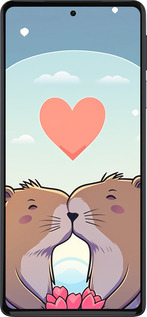 Силиконовый чехол Капибара любовь для Motorola Edge 30 Pro - 6027u-2826 изображение 