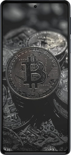 Силиконовый чехол Black Bitcoin для Motorola Edge 30 Pro - 6090u-2826 изображение 