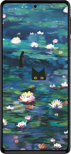 Силиконовый чехол із зображенням водяних лілій та кішок для Motorola Edge 30 Pro - 6257u-2826 изображение 