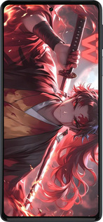 Силиконовый чехол Аниме воин для Motorola Edge 30 Pro - 6281u-2826 изображение 