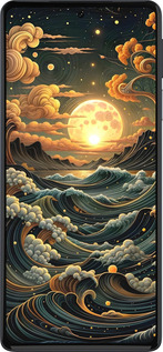 Силиконовый чехол Арт волны для Motorola Edge 30 Pro - 6332u-2826 изображение 