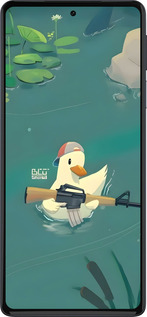 Силиконовый чехол Уточка с автоматом для Motorola Edge 30 Pro - 6356u-2826 изображение 