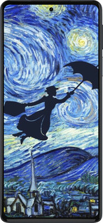 Силиконовый чехол С изображением Мэри Поппинс «Звездная ночь» для Motorola Edge 30 Pro - 6487u-2826 изображение 