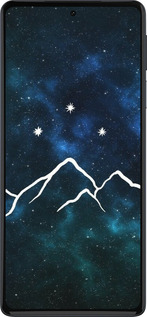 Силиконовый чехол Горы и звезды нарисованы на фоне галактики для Motorola Edge 30 Pro - 6490u-2826 изображение 