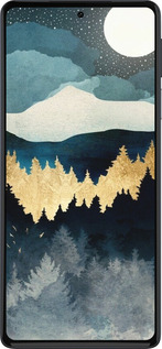 Силиконовый чехол Ночной пейзаж с лесом и горами для Motorola Edge 30 Pro - 6493u-2826 изображение 