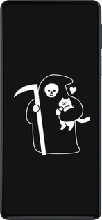 Силиконовый чехол Минималистичный арт: смерть и кошка для Motorola Edge 30 Pro - 6529u-2826 изображение 