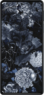 Силиконовый чехол Абстрактный цветочный рисунок в синих тонах для Motorola Edge 30 Pro - 6539u-2826 изображение 