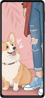 Силиконовый чехол Корги 3 для Motorola Edge 30 Pro - 6707u-2826 изображение 