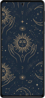 Силіконовий чехол Celestial Harmony: Sun & Moon Gold Mystic Pattern для Motorola Edge 30 Pro - 6778u-2826 изображение 