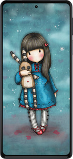Силиконовый чехол Девочка с зайчиком для Motorola Edge 30 Pro - 915u-2826 изображение 