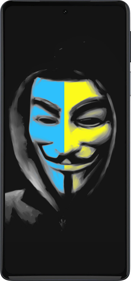 Силиконовый чехол Украинский анонимус для Motorola Edge 30 Pro - 1062u-2826 изображение 