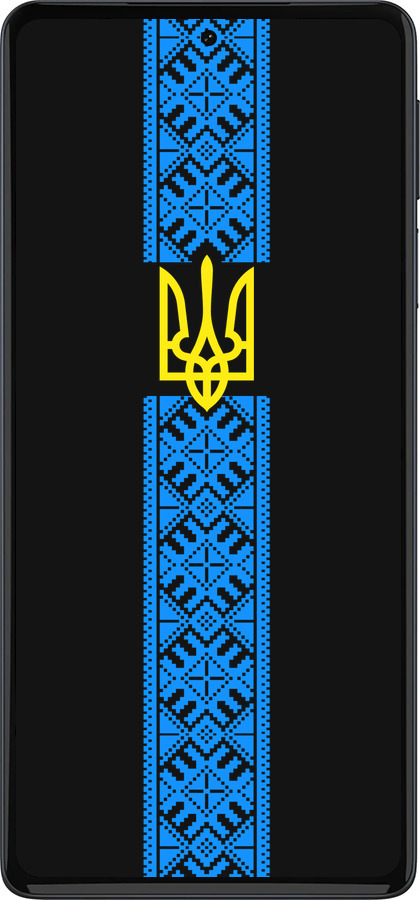 Силиконовый чехол Тризуб в вышиванке для Motorola Edge 30 Pro - 1158u-2826 изображение 