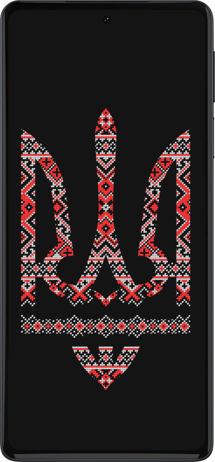 Силиконовый чехол Герб - вышиванка на черном фоне для Motorola Edge 30 Pro - 1196u-2826 изображение 