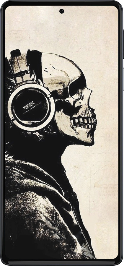 Силиконовый чехол Скелет-меломан v2 для Motorola Edge 30 Pro - 1200u-2826 изображение 