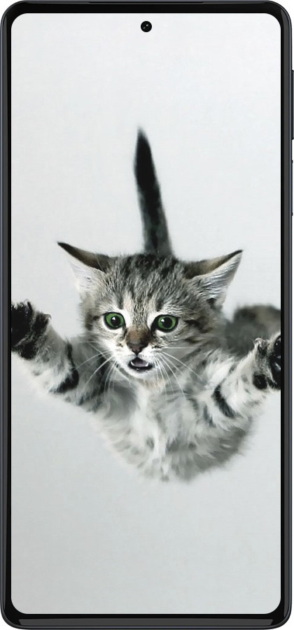 Силиконовый чехол Летящий котёнок для Motorola Edge 30 Pro - 2322u-2826 изображение 