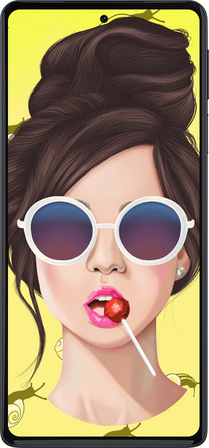 Силиконовый чехол Девушка с чупа-чупсом для Motorola Edge 30 Pro - 3979u-2826 изображение 