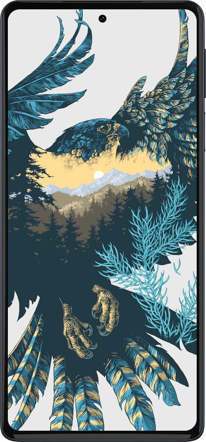 Силиконовый чехол Арт-орел на фоне природы для Motorola Edge 30 Pro - 3983u-2826 изображение 