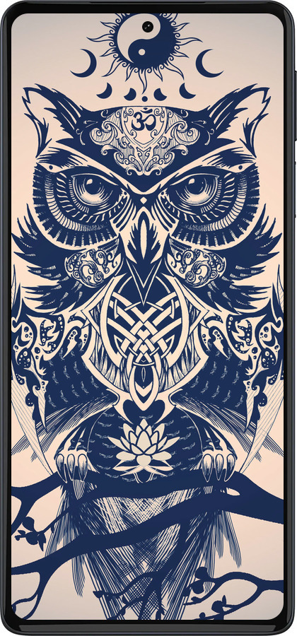 Силиконовый чехол Узорчатая сова для Motorola Edge 30 Pro - 4000u-2826 изображение 