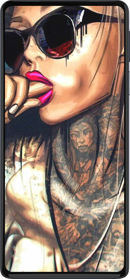 Силиконовый чехол Девушка в тату для Motorola Edge 30 Pro - 4001u-2826 изображение 