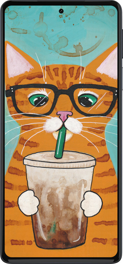 Силиконовый чехол Зеленоглазый кот в очках для Motorola Edge 30 Pro - 4054u-2826 изображение 