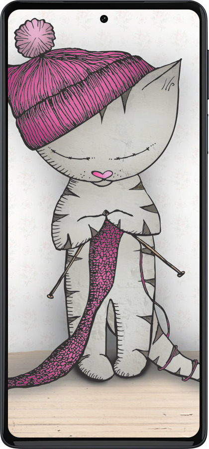 Силиконовый чехол Кошка рукодельница для Motorola Edge 30 Pro - 4056u-2826 изображение 