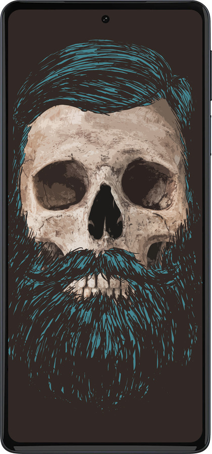 Силиконовый чехол Череп с бородой для Motorola Edge 30 Pro - 4102u-2826 изображение 