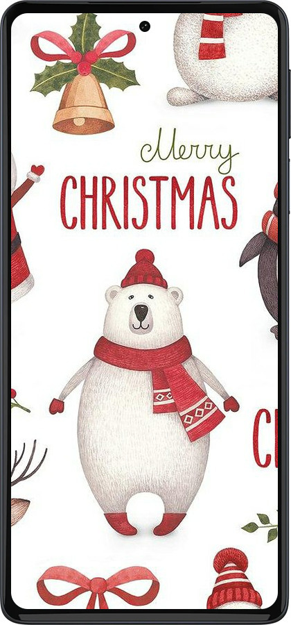 Силиконовый чехол Merry Christmas для Motorola Edge 30 Pro - 4106u-2826 изображение 