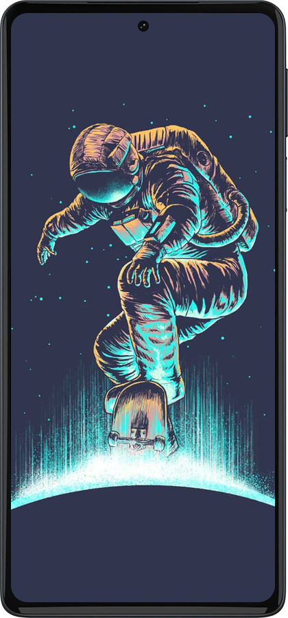 Силиконовый чехол Космонавт на скейтборде для Motorola Edge 30 Pro - 4145u-2826 изображение 