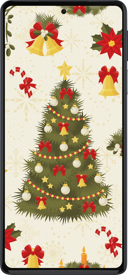 Силиконовый чехол Новогодняя елка для Motorola Edge 30 Pro - 4198u-2826 изображение 