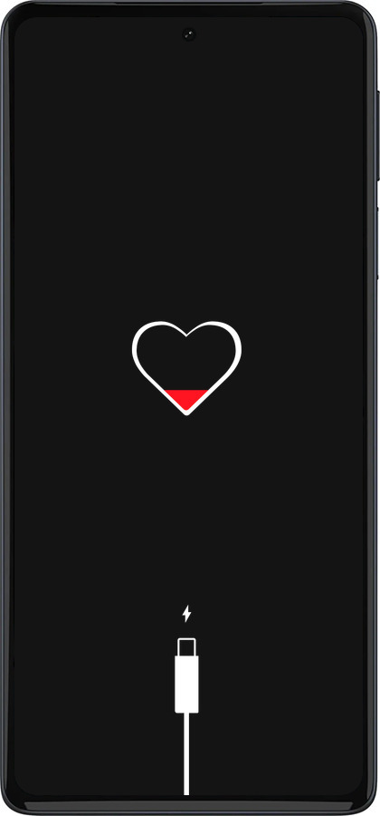 Силиконовый чехол Подзарядка сердца для Motorola Edge 30 Pro - 4274u-2826 изображение 