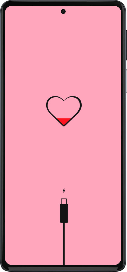 Силиконовый чехол Подзарядка сердца1 для Motorola Edge 30 Pro - 4275u-2826 изображение 