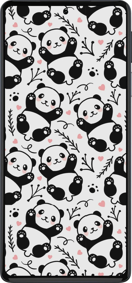 Силиконовый чехол Панды для Motorola Edge 30 Pro - 4318u-2826 изображение 