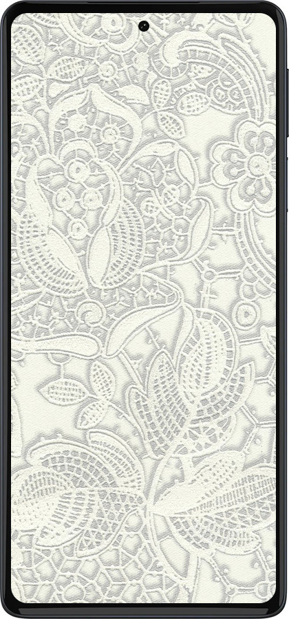 Силиконовый чехол Белое кружево для Motorola Edge 30 Pro - 4383u-2826 изображение 