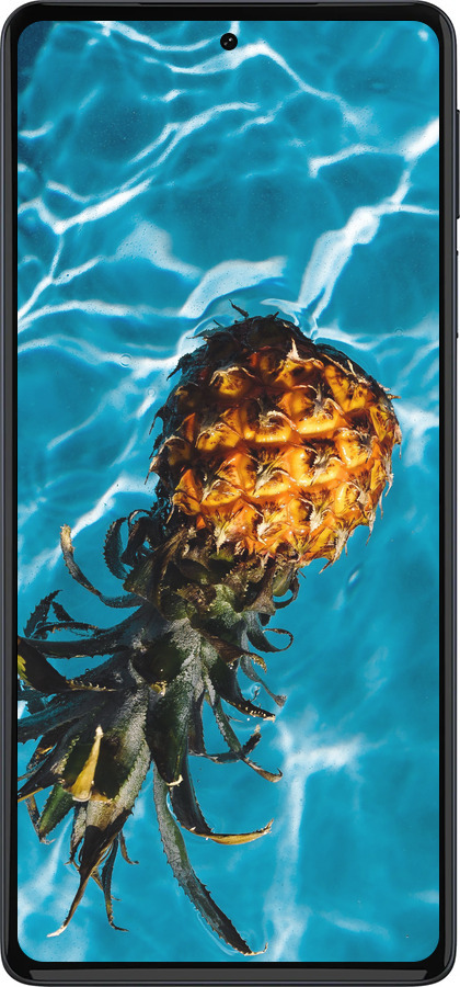 Силиконовый чехол Ананас на воде для Motorola Edge 30 Pro - 4384u-2826 изображение 