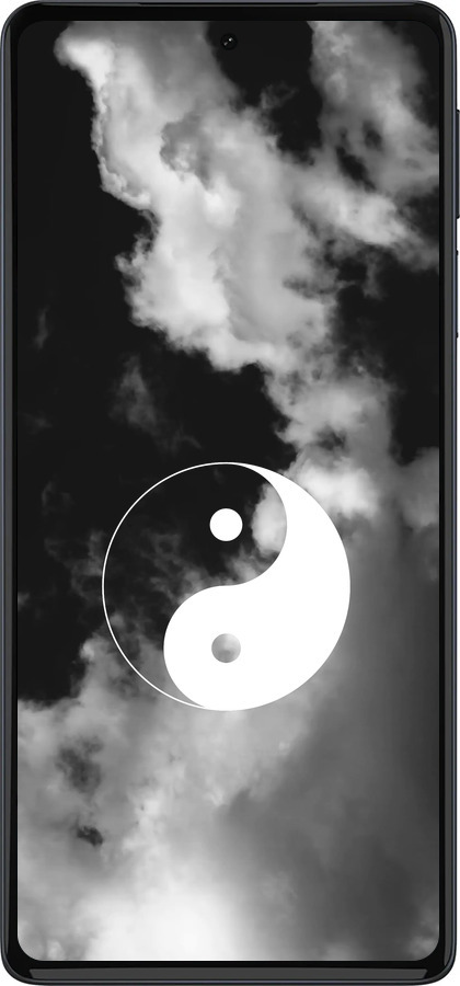 Силиконовый чехол Инь и Янь для Motorola Edge 30 Pro - 4389u-2826 изображение 