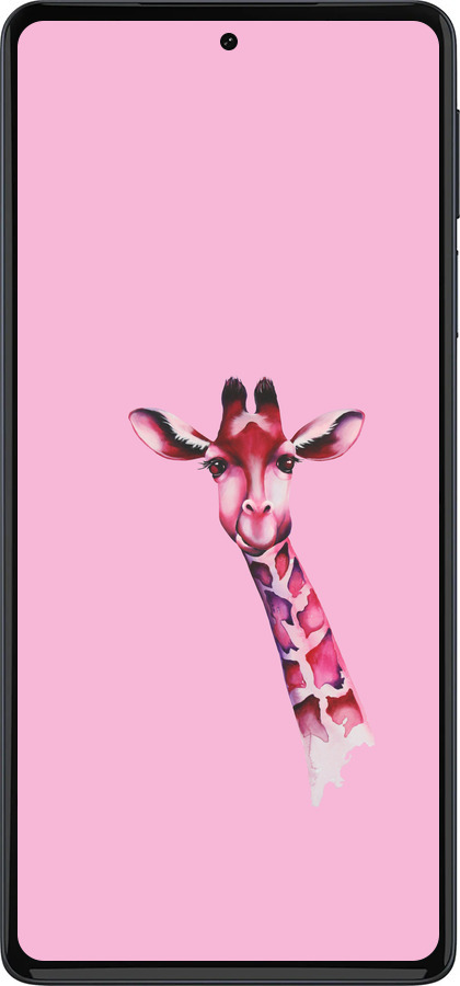 Силиконовый чехол Розовая жирафа для Motorola Edge 30 Pro - 4441u-2826 изображение 