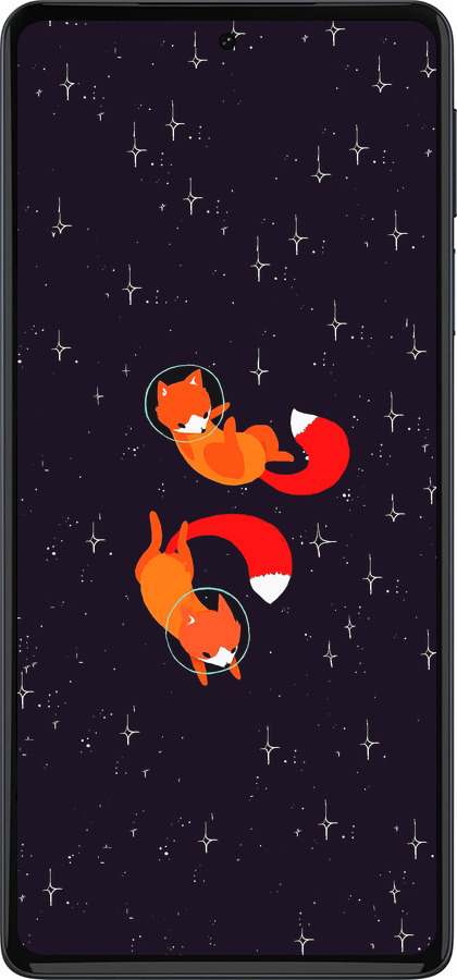 Силиконовый чехол Лисички в космосе для Motorola Edge 30 Pro - 4519u-2826 изображение 